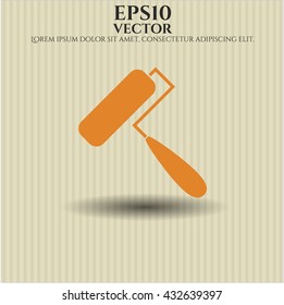 roller brush icon vector symbol flat eps jpg app web