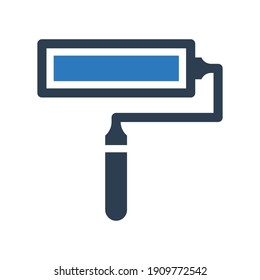 Roller brush icon - wall painter tool icon