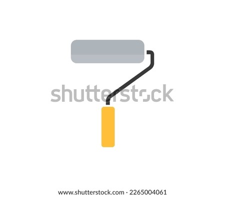 Roller Brush Painting. Paint roller brush. Painting the wall. Painting Accessories. For home, interior renovation. Rollers tool. Home renovation or painting vector design and illustration.