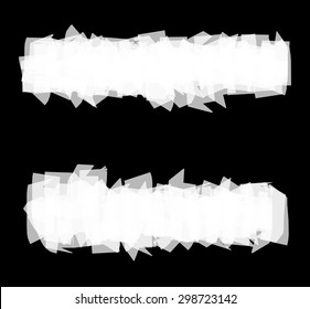 roller brush strokes stylized painted surface in white on black