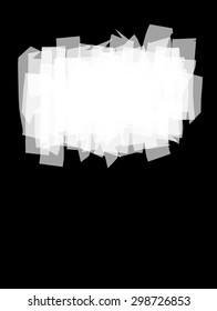 roller brush strokes stylized painted surface in white on black