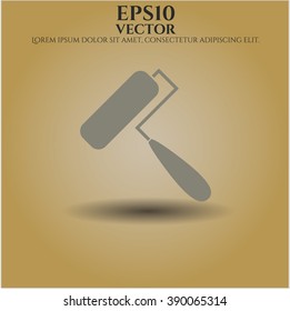 Roller brush vector icon