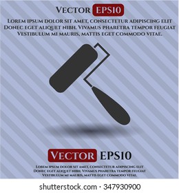Roller brush vector icon or symbol