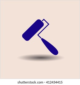 Roller brush vector symbol
