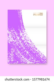 Roller brushes with colors paint for text . strip paint - Vector. Paper vertical banner .Template for text and advertising .
