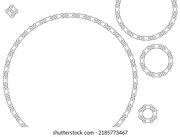 Roller chain background illustration material