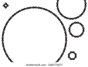 Roller chain background illustration material