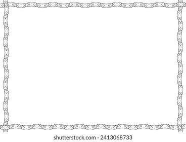 Roller chain frame illustration material