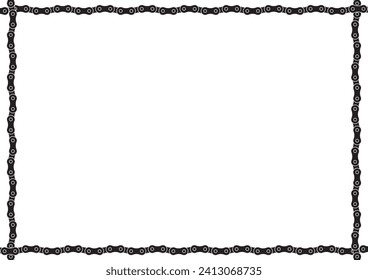 Roller chain frame illustration material