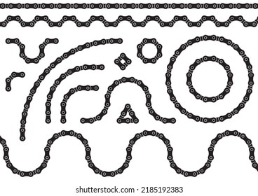 Roller chain illustration material collection