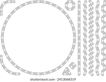 Roller chain illustration material collection