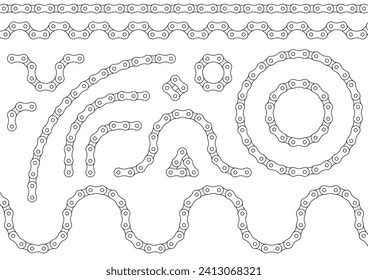 Roller chain illustration material collection