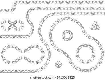 Roller chain illustration material collection