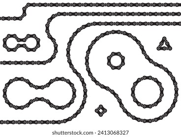 Roller chain illustration material collection