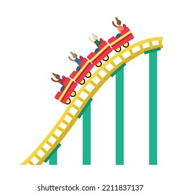 Roller Coaster Emoji Vector Theme Park Stock Vector (Royalty Free ...