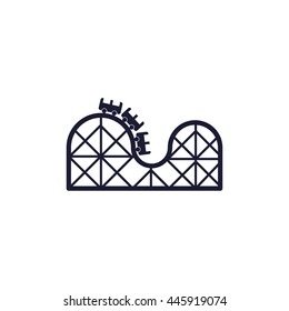 Roller Coaster Icon Roller Coaster Sign Stock Vector (Royalty Free ...