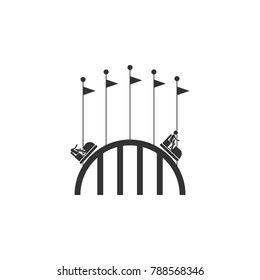 roller coaster icon. Amusement park element icon. Premium quality graphic design. Signs, outline symbols collection icon for websites, web design, mobile app, info graphics on white background