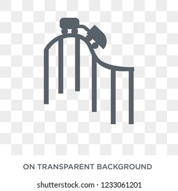 Roller coaster icon. Roller coaster design concept from Entertainment collection. Simple element vector illustration on transparent background.