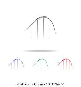 roller coaster icon. Elements in multi colored icons for mobile concept and web apps. Icons for website design and development, app development on white background