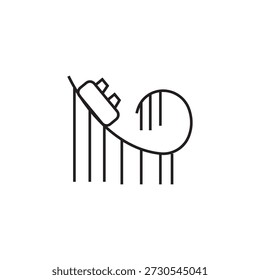 ícone de montanha russa ilustração elemento design