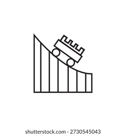 ícone de montanha russa ilustração elemento design