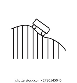 ícone de montanha russa ilustração elemento design