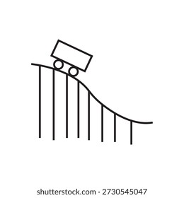 ícone de montanha russa ilustração elemento design