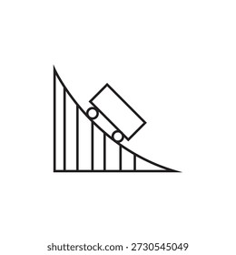 ícone de montanha russa ilustração elemento design