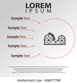 roller coaster icon. roller coaster infographics template