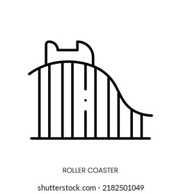 roller coaster icon. Linear style sign isolated on white background. Vector illustration