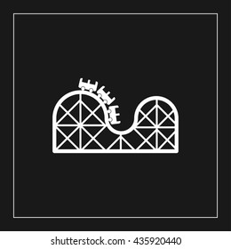 roller coaster icon. roller coaster sign