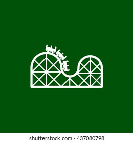 roller coaster icon. roller coaster sign