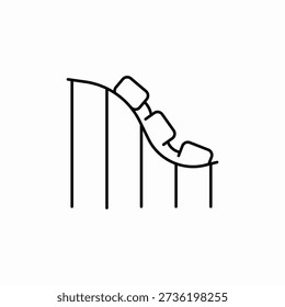 roller coaster icon sign vector