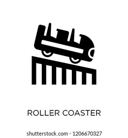Roller coaster icon. Roller coaster symbol design from Entertainment collection.