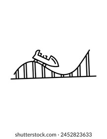 roller coaster icon, vector best line icon.