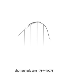 roller coaster icon. Web element. Premium quality graphic design. Signs symbols collection, simple icon for websites, web design, mobile app, info graphics on white background