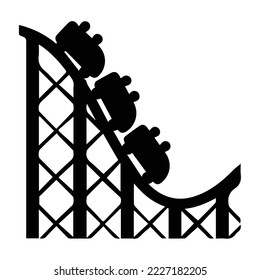 roller coaster icon with white background