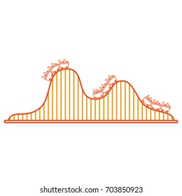 roller coaster isolated icon