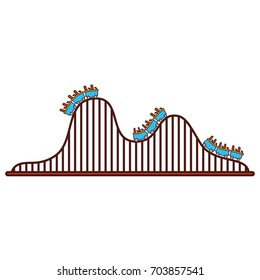 roller coaster isolated icon