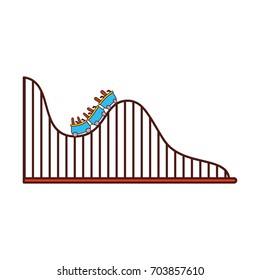 roller coaster isolated icon