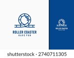 Roller coaster logo symbol icon design