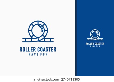 Roller coaster logo symbol icon design
