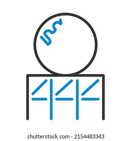 Roller Coaster Loop Icon. Editable Bold Outline With Color Fill Design. Vector Illustration.