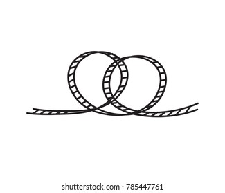 Roller coaster looping like love symbol