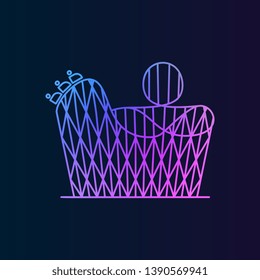 Roller coaster nolan icon. Simple thin line, outline vector of Amusement icons for UI and UX, website or mobile application