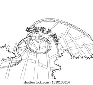 Rollercoaster Images, Stock Photos & Vectors | Shutterstock