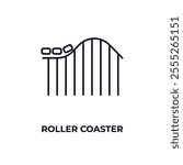 roller coaster outline icon. Linear vector from entertainment concept. Thin line roller coaster icon isolated on white background