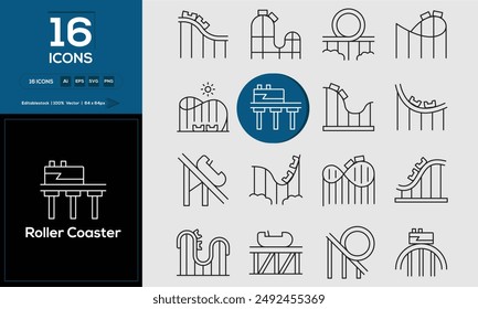 Conjunto de iconos de esquema relacionados con el análisis, infografía, análisis. Trazo editable. Ilustración vectorial. 