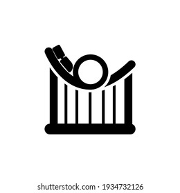 roller coaster solid Icon.carnival and tool vector illustration on white background