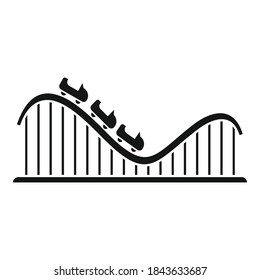 Roller coaster track icon  Simple illustration roller coaster track vector icon for web design isolated white background